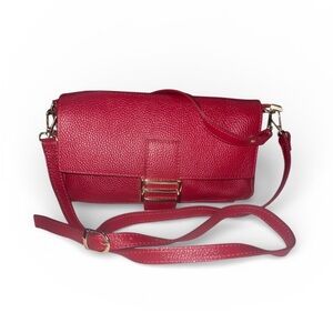 Divina Firenze Red Leather Crossbody Bag